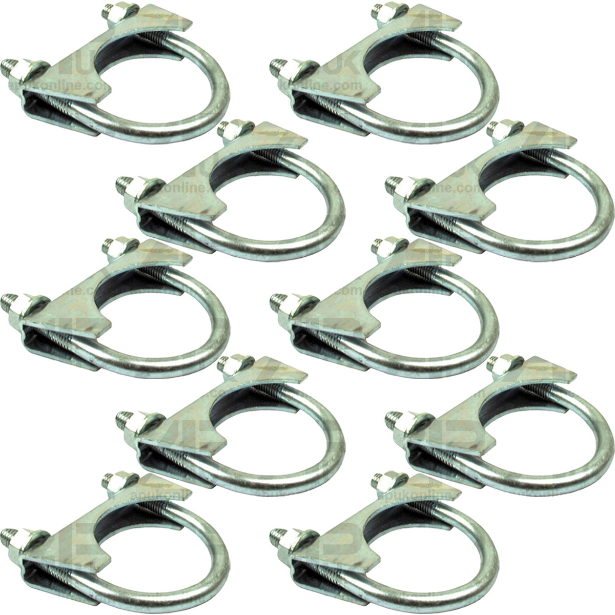 10x Exhaust Silencer Clamp 45mm M8 1.25mm for Allis Chalmers Fiat Fendt Tractor