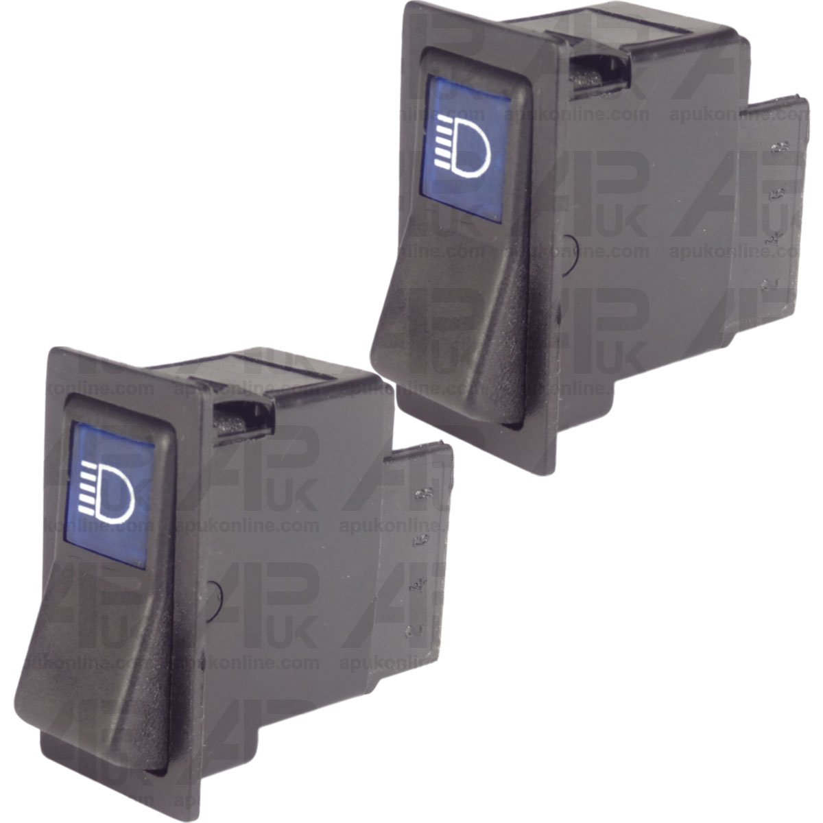 2x Main Beam Rocker Switch 2 Spade Pin for Massey Ferguson Fordson Ford Tractor