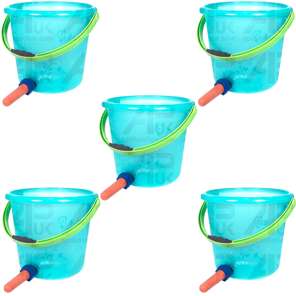 5x Calf Weaning Milk Feeding Feeder Bucket Complete with Strong Ergonomic Handle