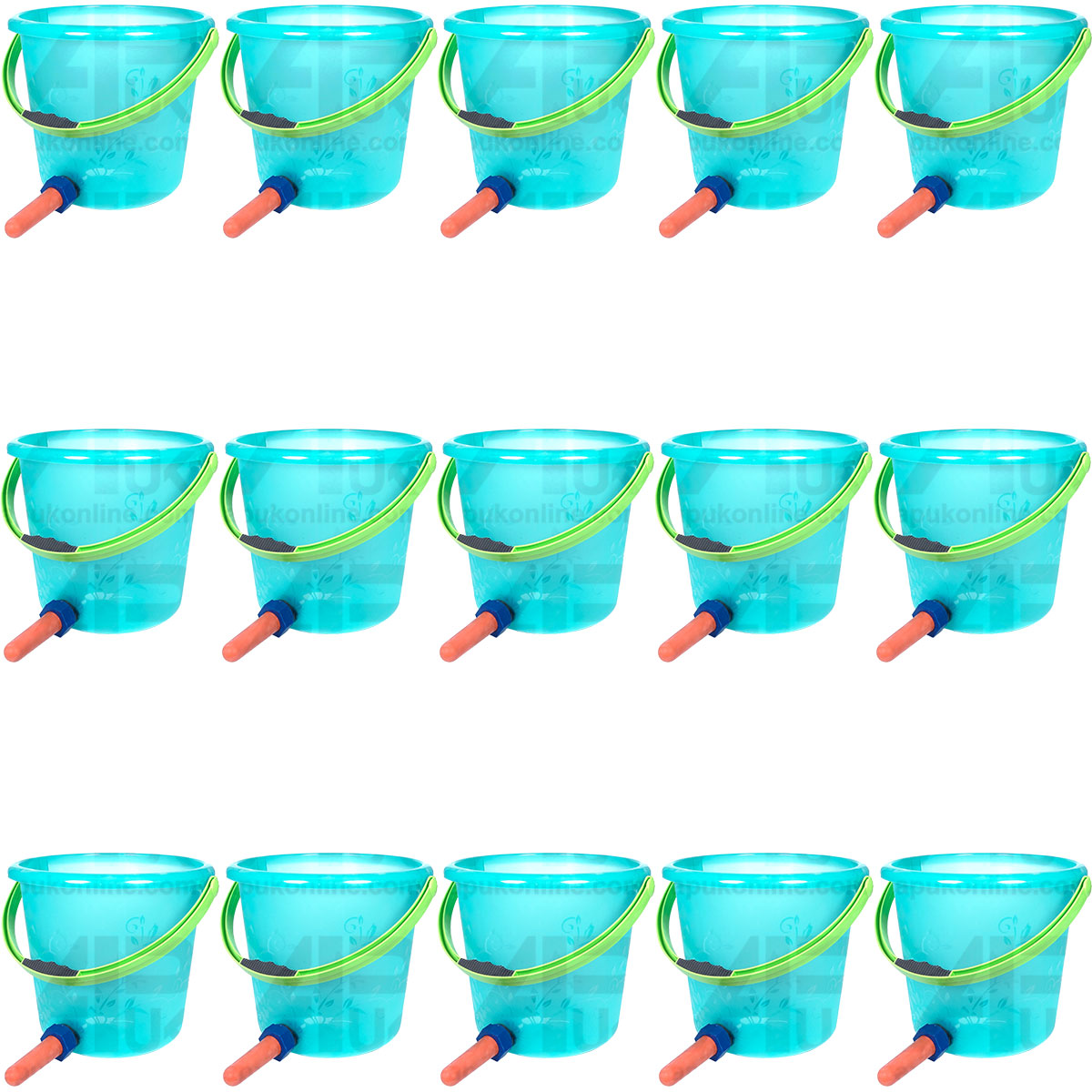 15x Calf Weaning Milk Feeding Feed Bucket Complete with Strong Ergonomic Handle