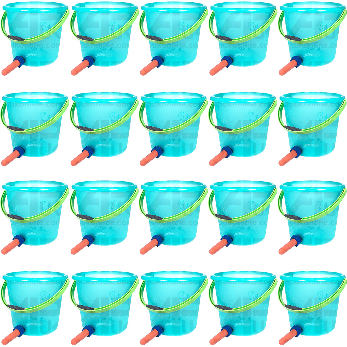 20x Calf Weaning Milk Feeding Feed Bucket Complete with Strong Ergonomic Handle