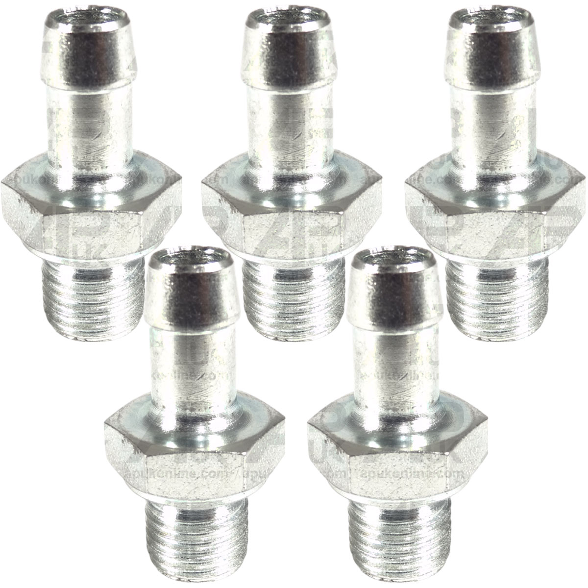 5x Hose Connector Joiner Barb 8mm x 1/4&quot; BSP for Fuel Oil Transfer Delivery