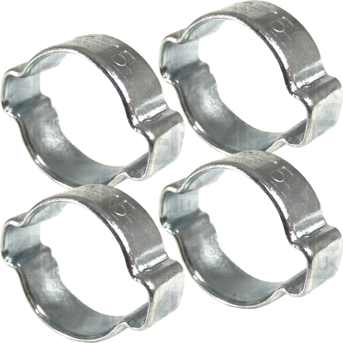 4x Hose O Clip Ear Clamp Steel 13-15mm for Plant Tractor Hydraulics Implement
