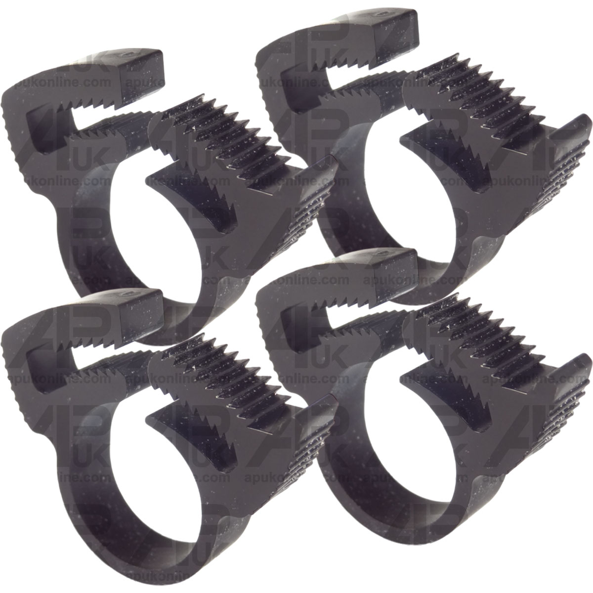 4x Ratchet Clamp Herbie Clip Nylon Snap Fit 12-15mm for Coolant Hose Pipe Tube