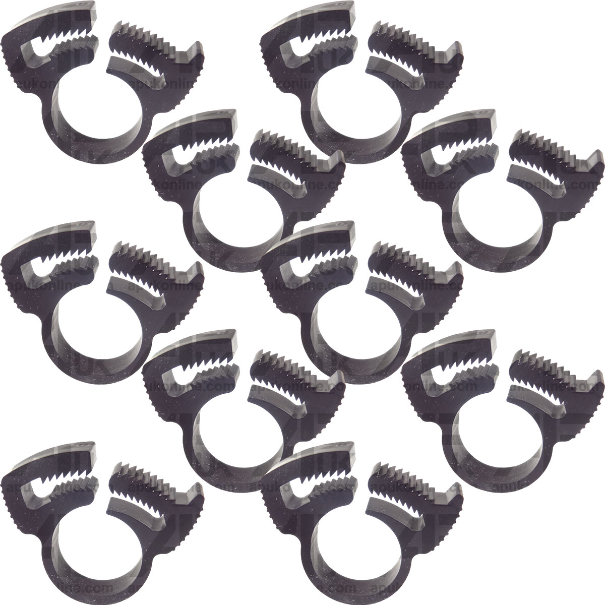 10x Ratchet Clamp Herbie Clip Nylon Snap Fit 12-15mm for Coolant Hose Pipe Tube