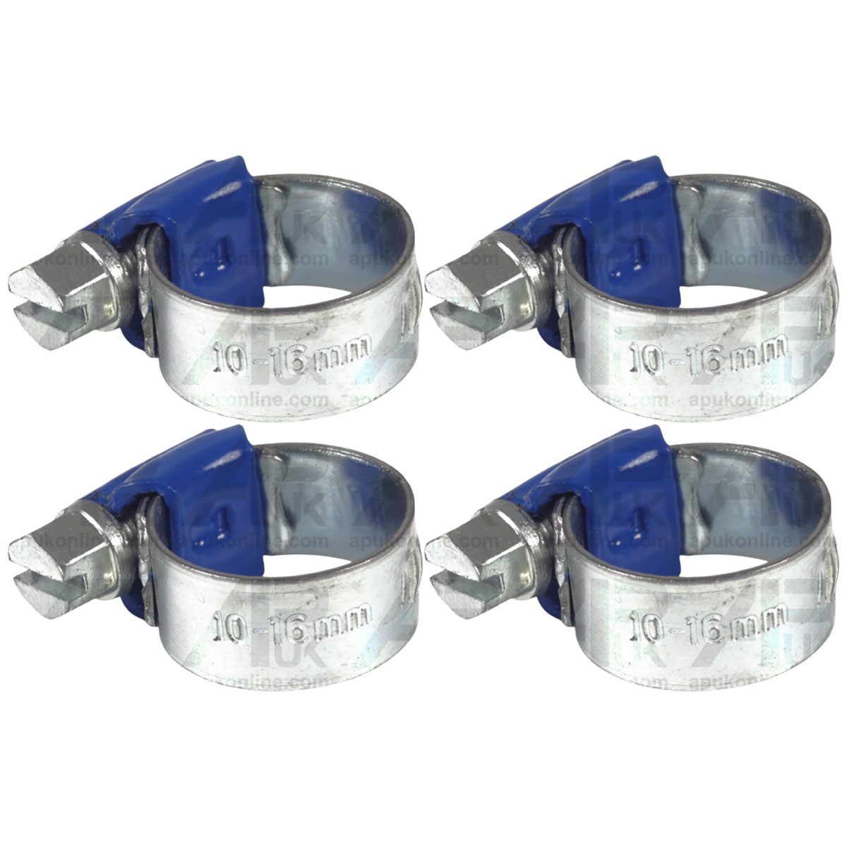 4x Worm Drive Hose Clip 10-16mm Rubber Pipe Jubilee Type Clamp Radiator Tractor