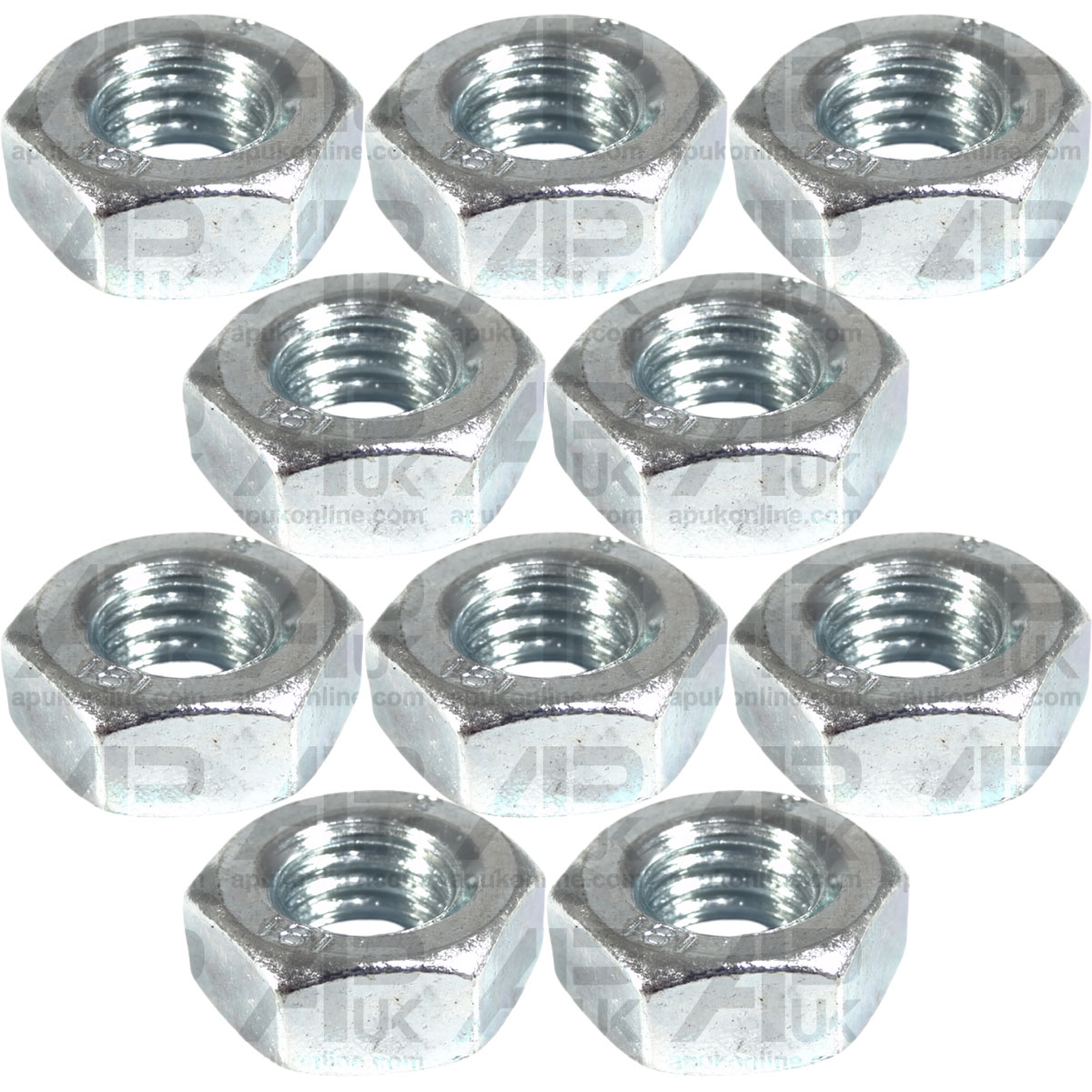 10x Zinc Plated Hex Nut M10 x 1.5 for Zetor Crystal 8011 8045 8111 8145 Tractor