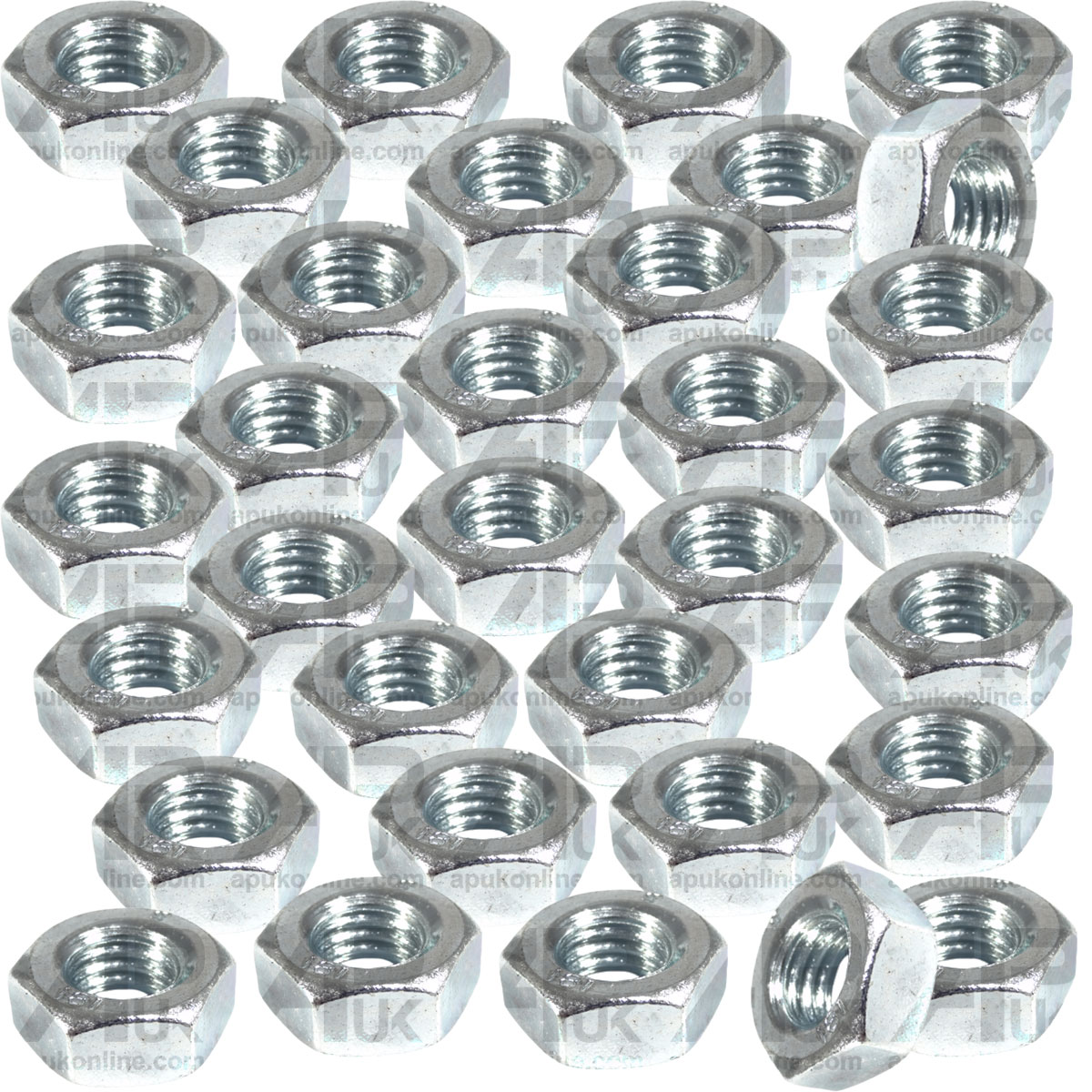 100x Zinc Lock Hex Nut M10 x 1.5mm for Zetor 9211 9245 10211 10245 11245 Tractor