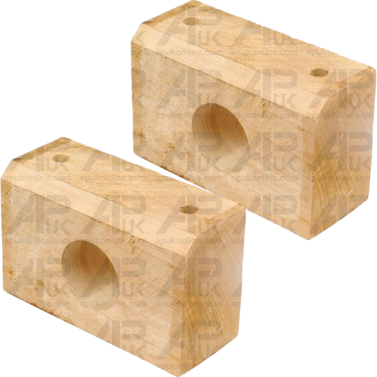 2x Wooden Bearing 039-25 for Twose Oak Wood Timber Block Ground Ballast Roller