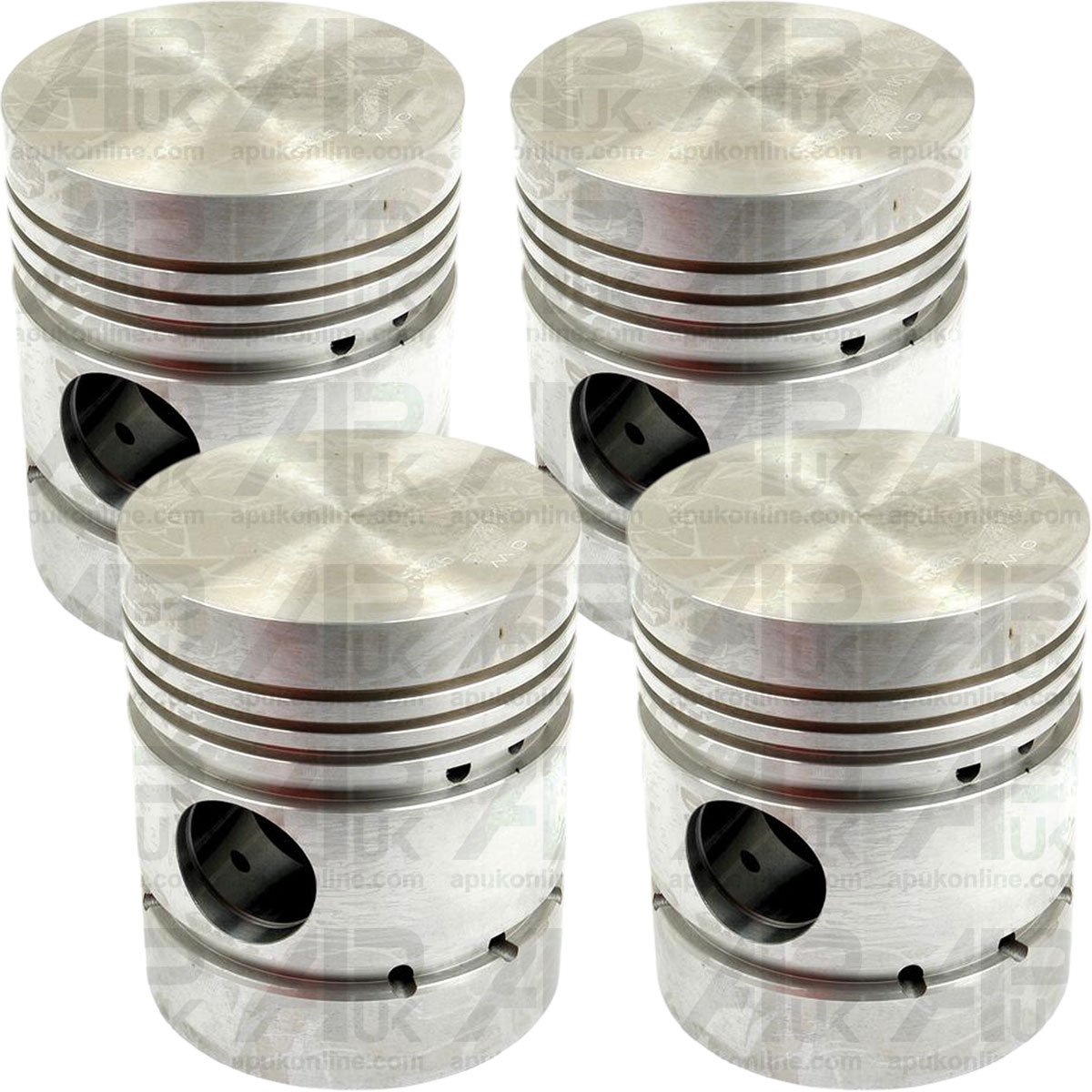 4x Piston 5 Ring Flat Top Standard for Massey Ferguson 205 260 765 2135 Tractor