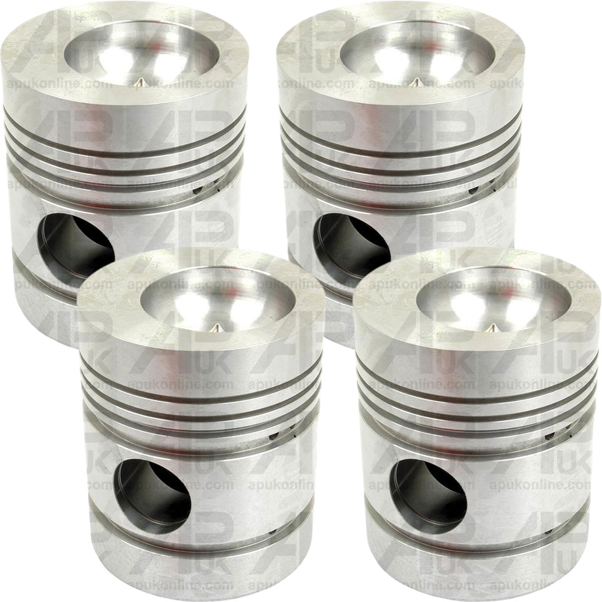 4x Piston 5 Ring Dish Pimple Top for Massey Ferguson 65 135 148 150 165 Tractor