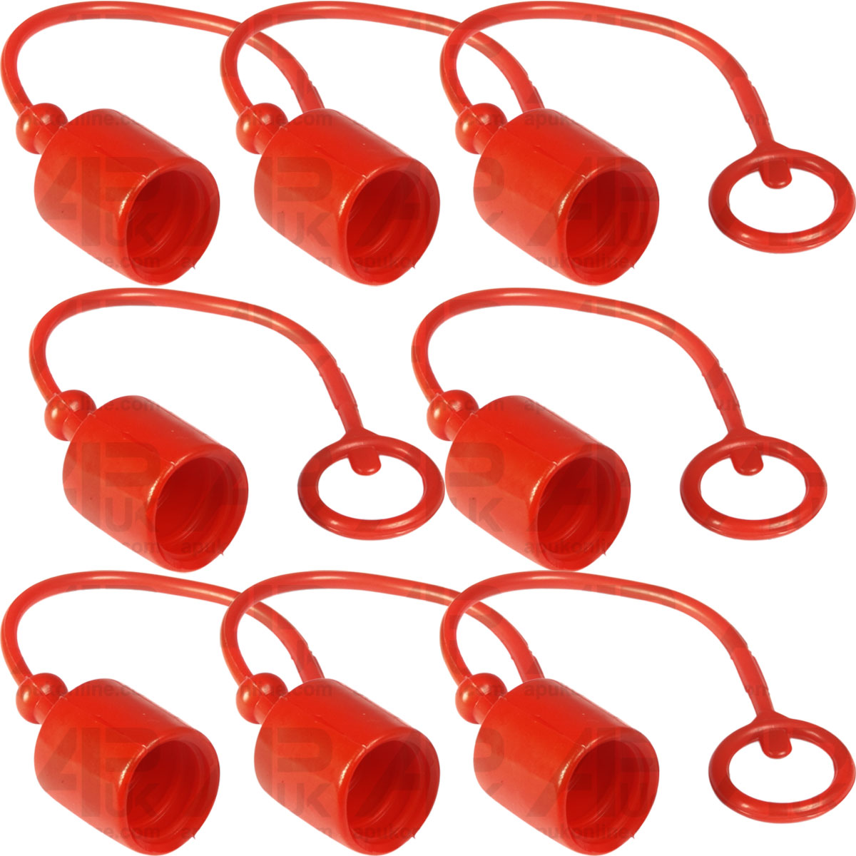 8x Hydraulic QR Quick Release Coupling Port Dust Cap ISO A Flat Face Male 1/2&quot;
