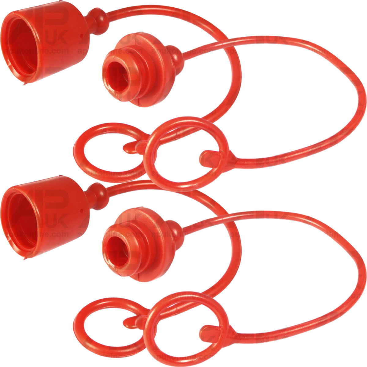 2x Hydraulic QR Quick Release Coupler Dust Plug Port Cap Set ISO A Flat Face 1/2