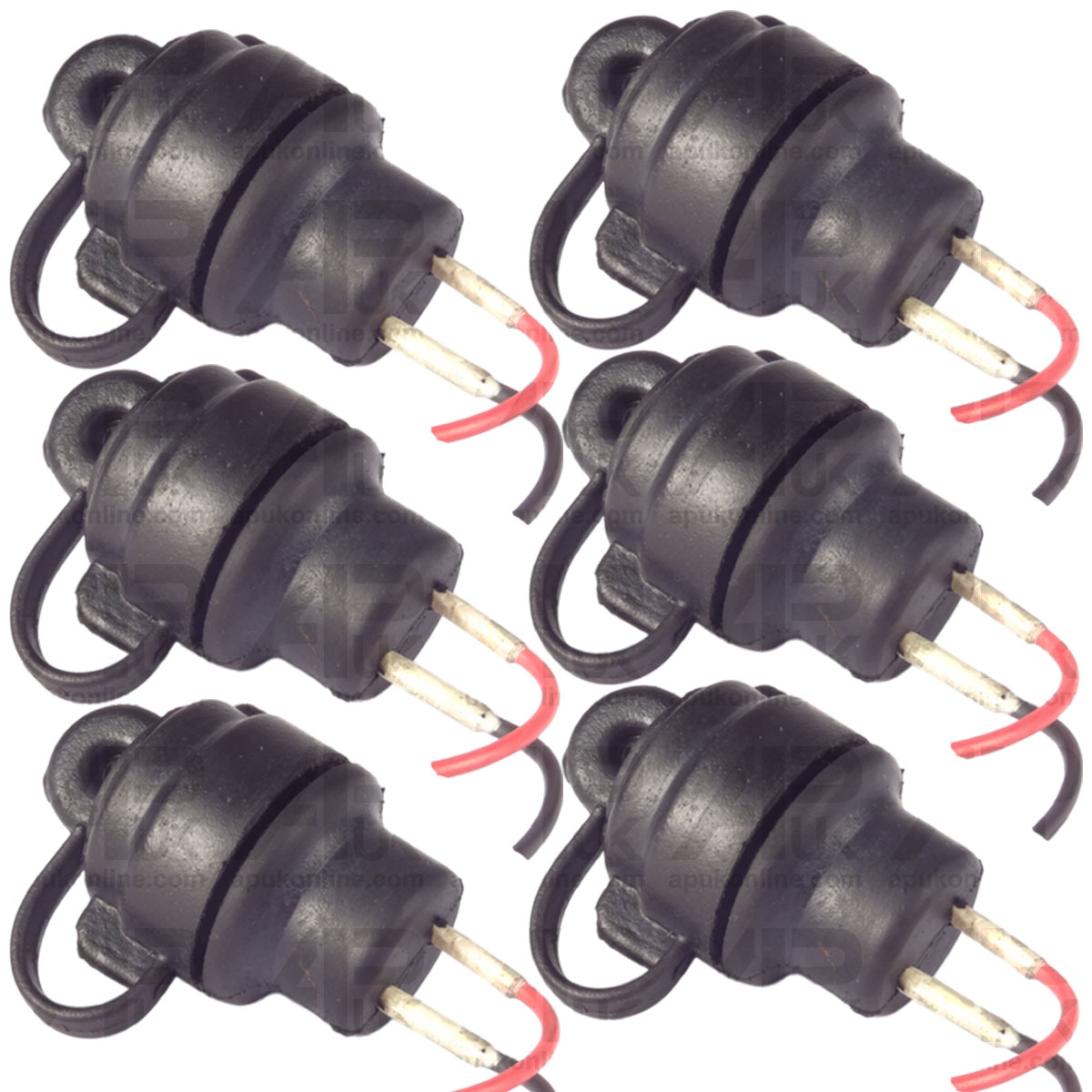 6x 2 Pin Trailer Plug Socket &amp; Cap for Fordson Power Super Dexta Major Tractor