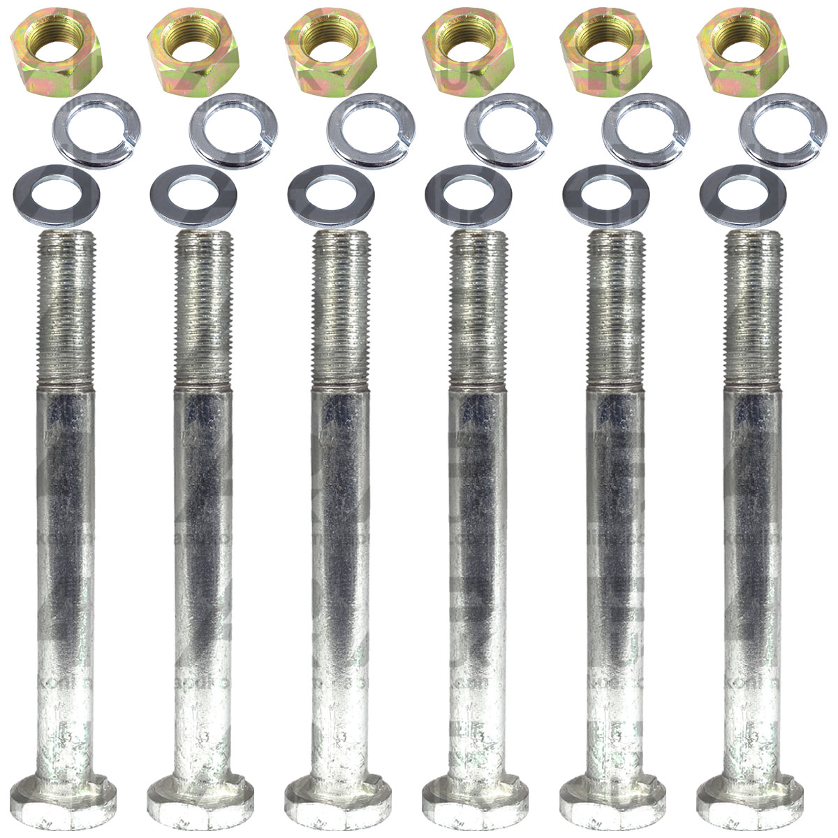 6x Rear Wheel Rim Bolt Nut Washer Fixing Kit for Fordson Dexta &amp; Super Tractor