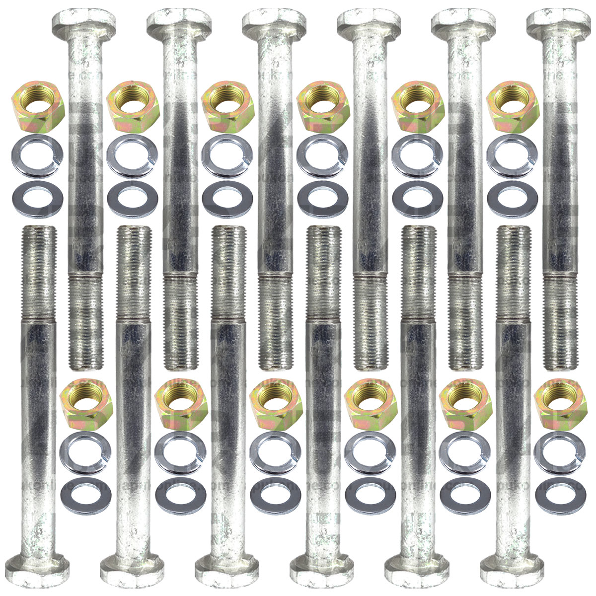 12x Rear Wheel Rim Bolt Nut Washer Fixing Kit for Fordson Dexta &amp; Super Tractor