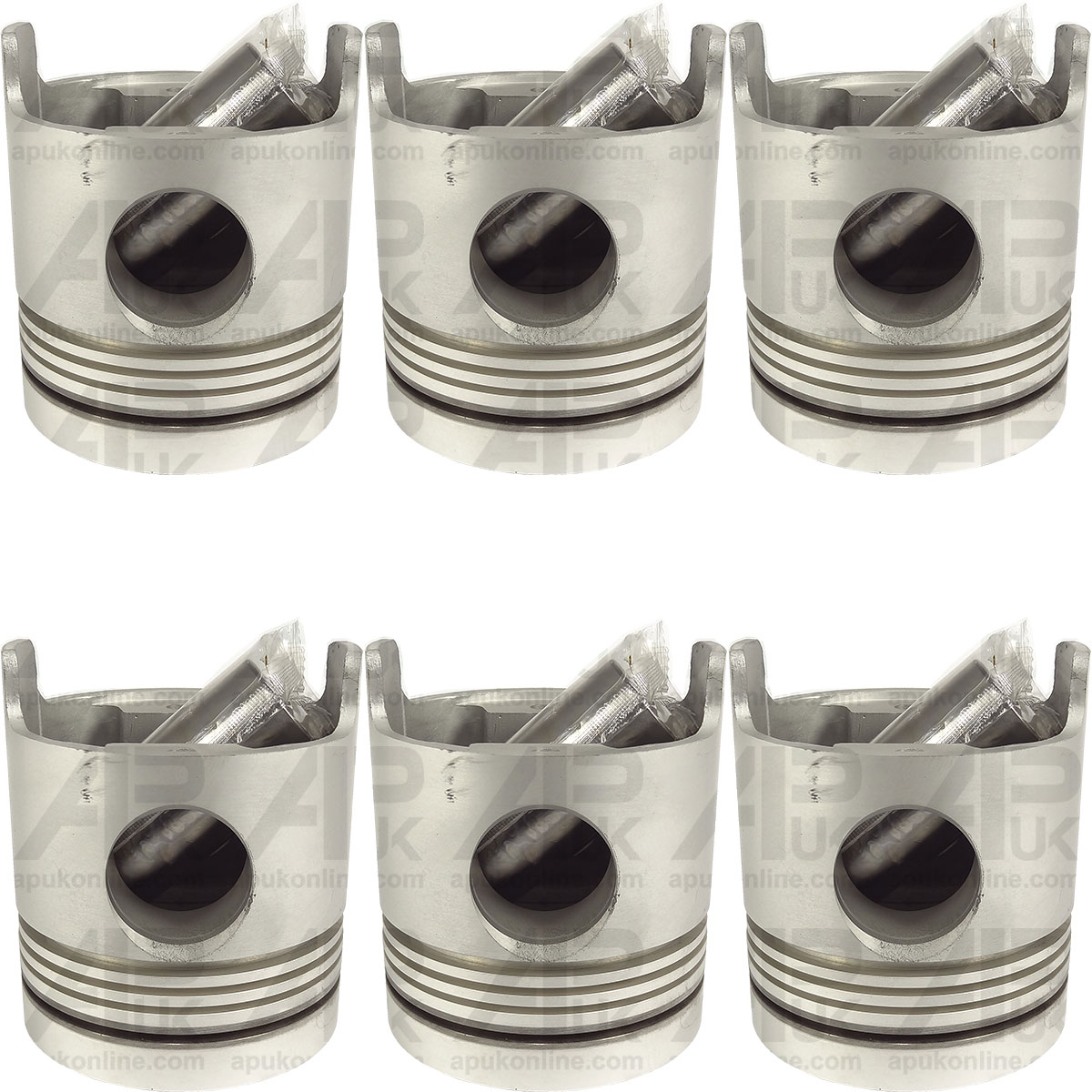 6x Piston &amp; Pin STD Turbo for Ford 7610 7700 7810 8210 7710 7910 8530 Tractor
