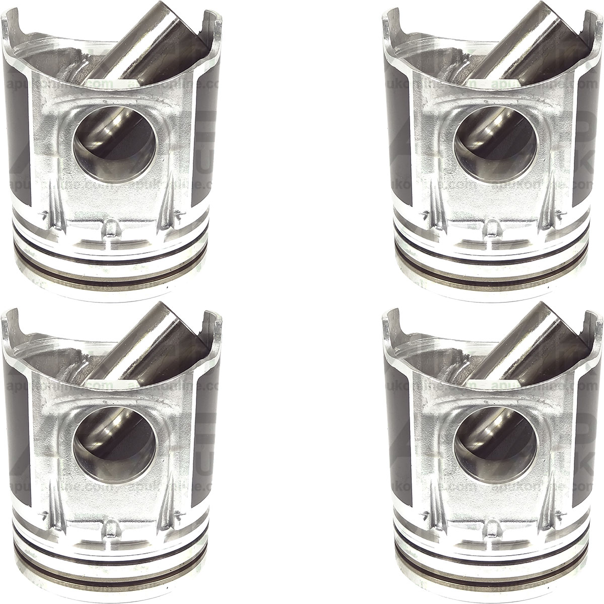 4x Piston &amp; Pin STD for Ford 7610 5610S 6610S 7810S New Holland 8340 Tractor