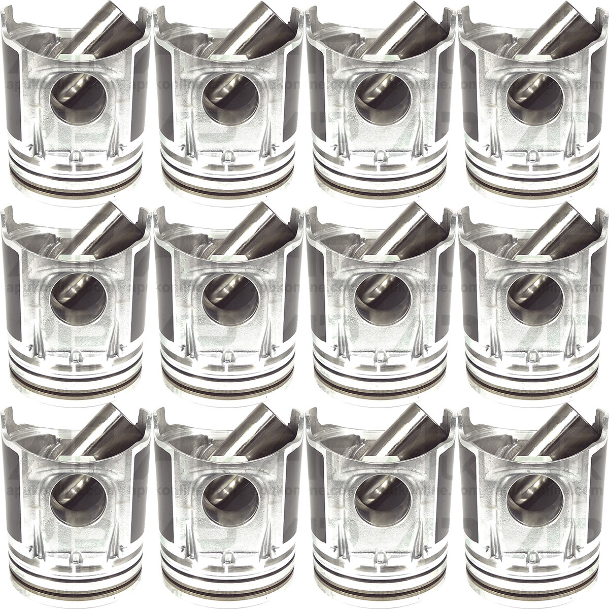 12x Piston &amp; Pin STD for Ford 7610 5610S 6610S 7810S New Holland 8340 Tractor