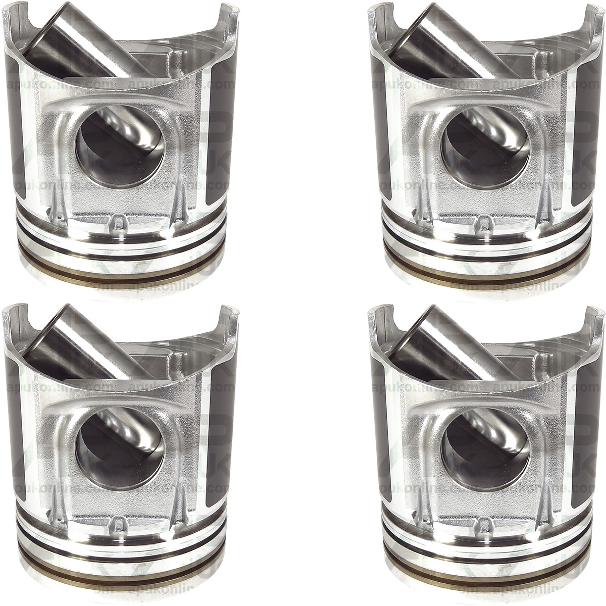 4x Piston &amp; Pin STD Non Turbo for Ford New Holland 5640 6640 7740 8240 Tractor