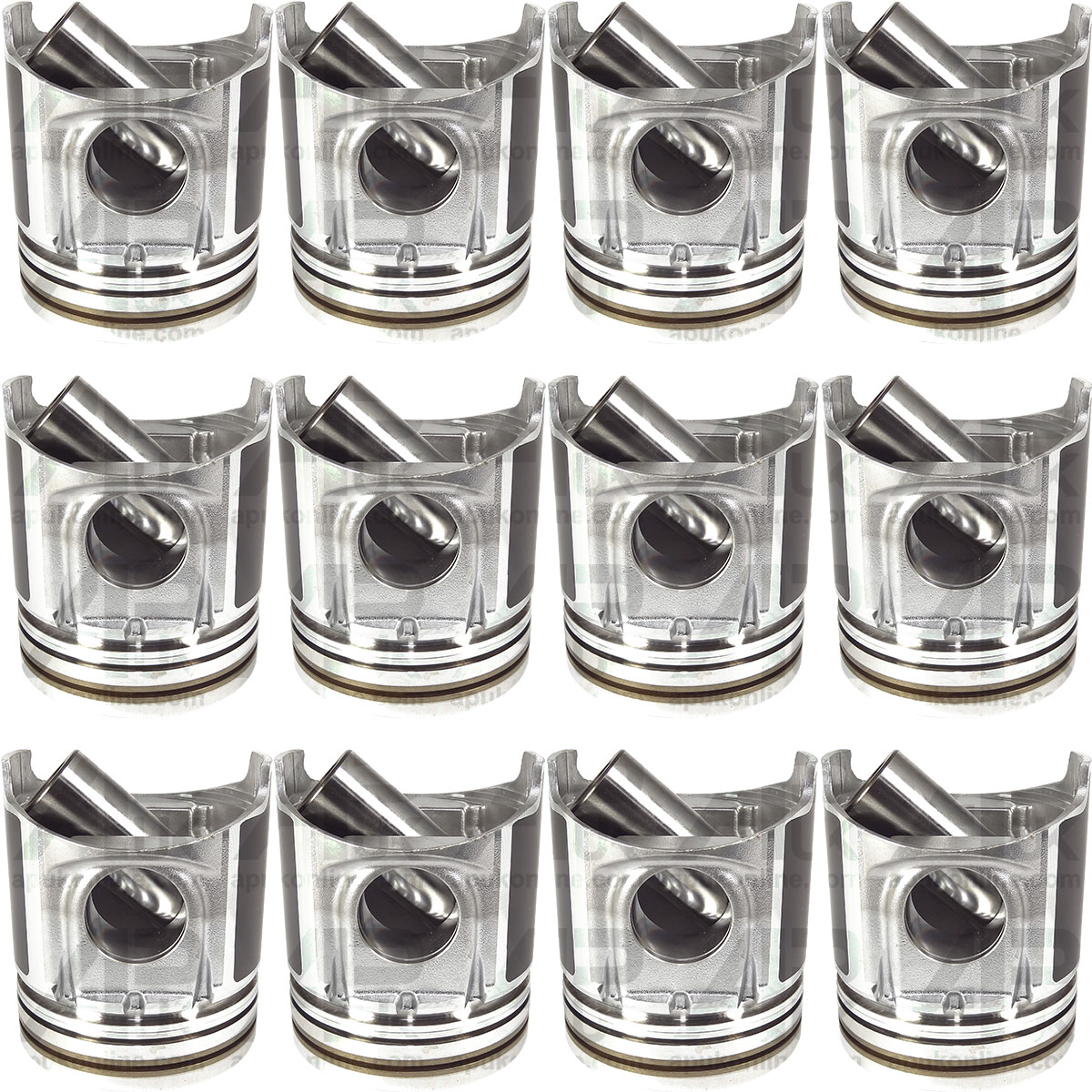 12x Piston &amp; Pin STD Non Turbo for Ford New Holland 5640 6640 7740 8240 Tractor