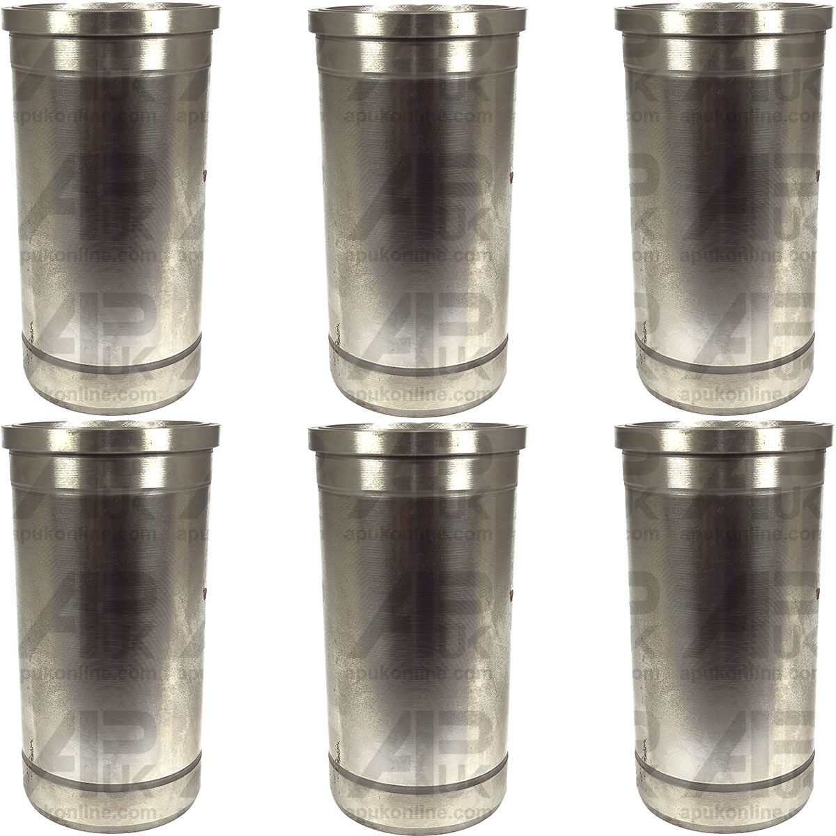 6x Piston Cylinder Finished Liner 100mm for Fordson Super Power Major Tractor