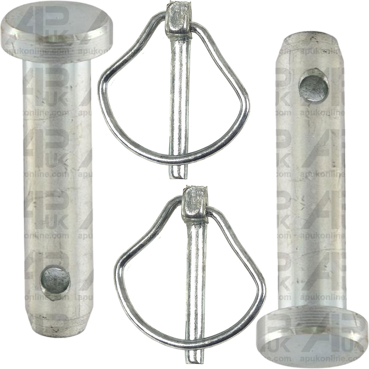 2x Cat 0 Top Link w/ Lynch Metal Pins 5/8 x 2 1/8&quot; Trailer Implement 16 x 54mm