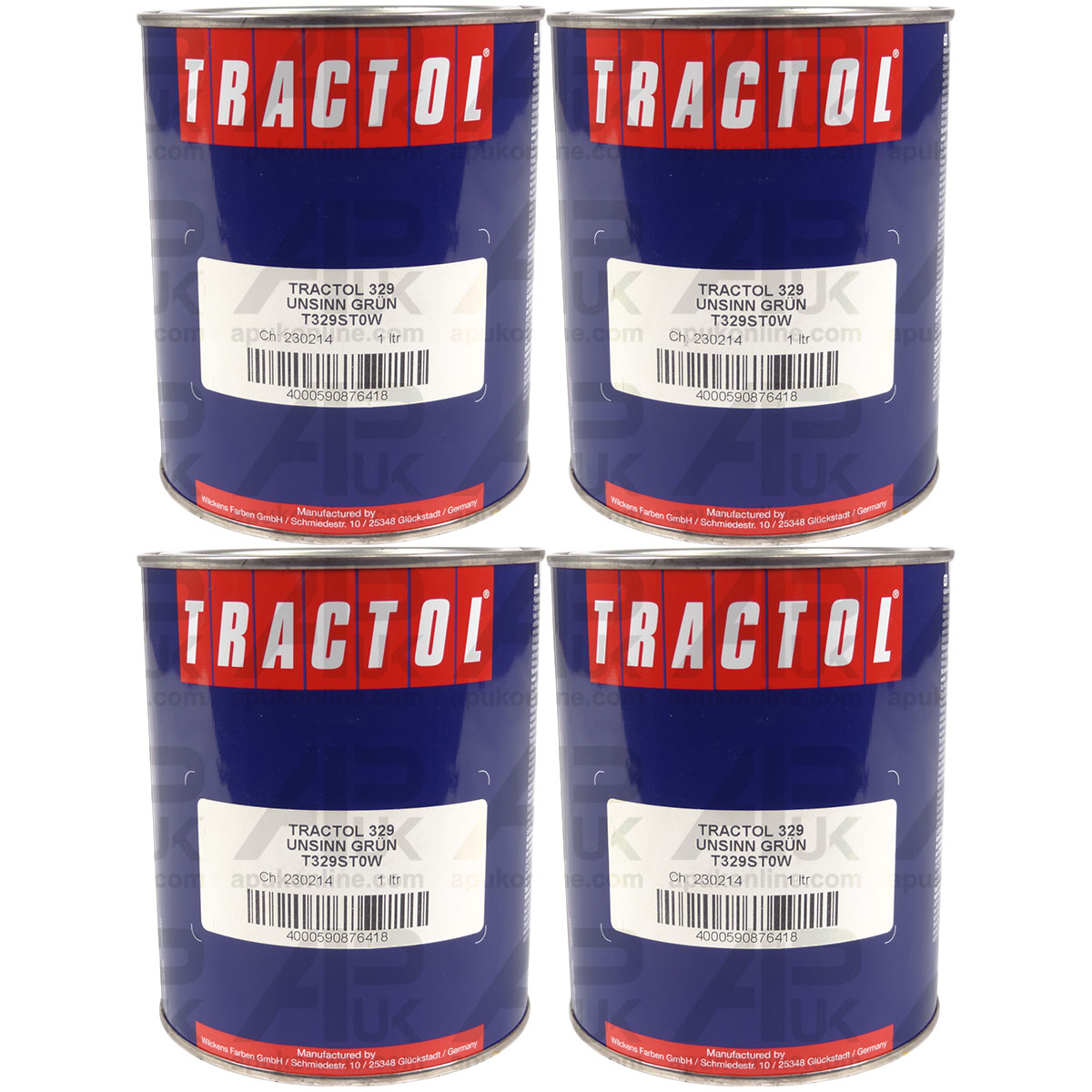 4 Litres Ltr 4L Tin Green Tractol Paint for Unsinn Tractor Container Trailer