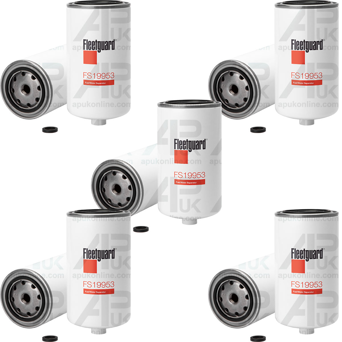 5x Fleetguard Fuel Separator FS19954 for Case IH Puma 160 165 180 195 Tractor