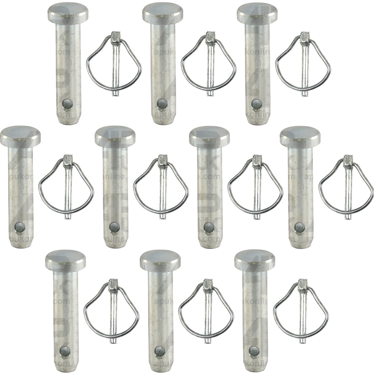 10x Cat 0 Top Link &amp; Lynch Pin 16x54mm for Iseki Bolens Hinomoto Compact Tractor