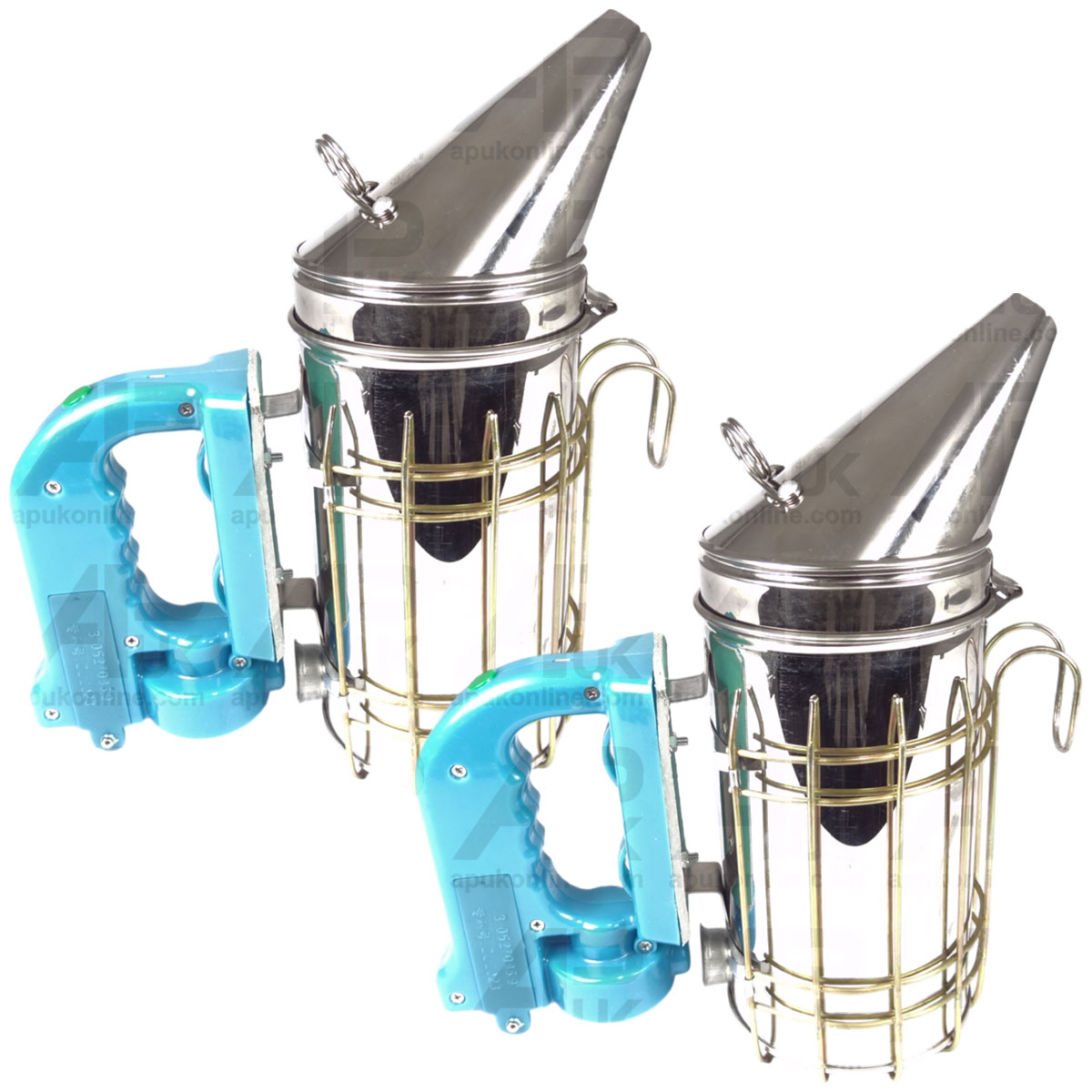 2x Bee Smoker Electric Heat Shield Beekeeping Apiary Automatic Pump Steel Tool