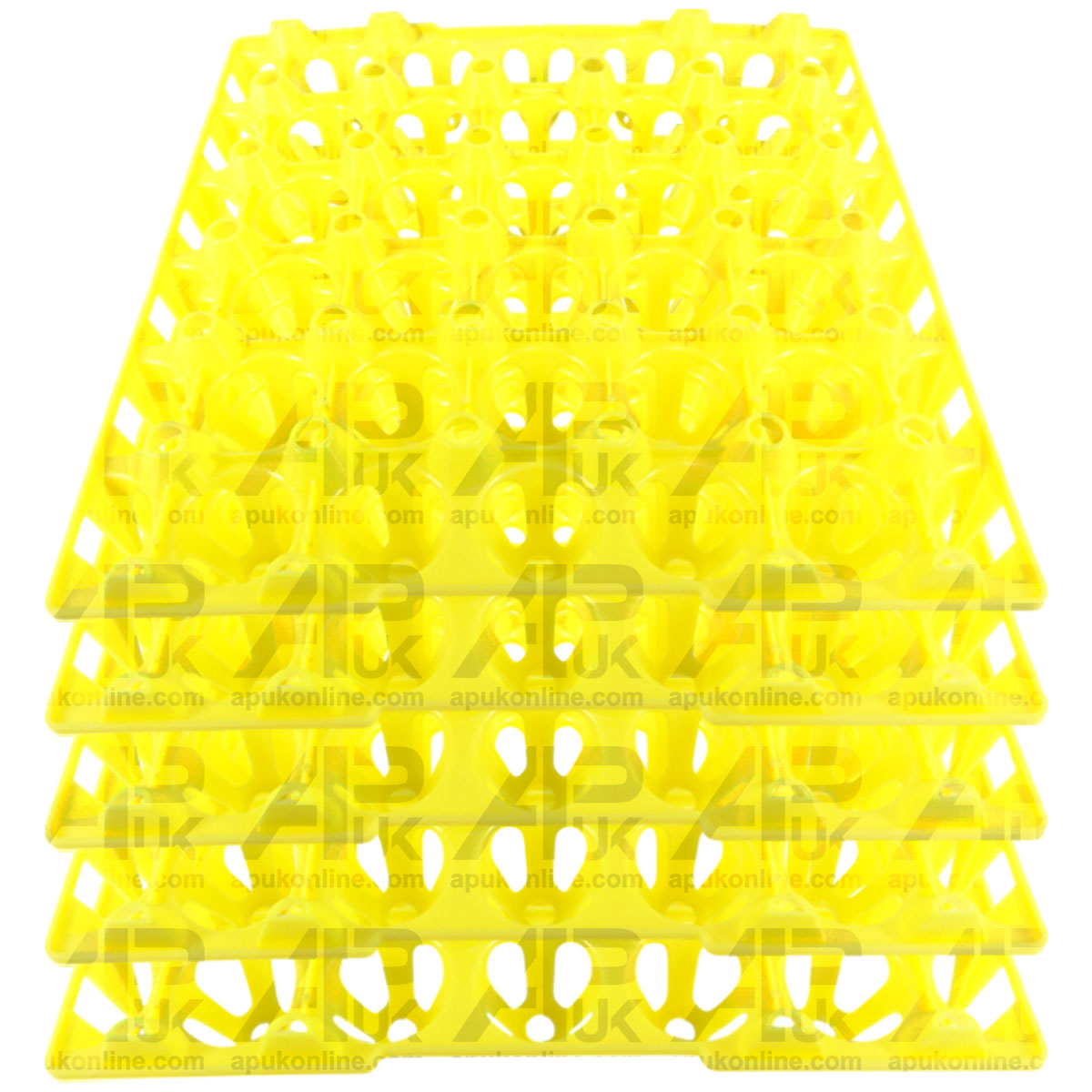 5x Plastic Egg Eton Tray Stack Store Transport Reuse 30 Capacity Yellow Robust