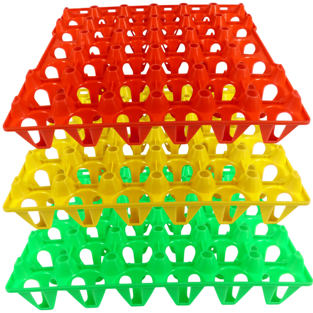 Egg Eton Tray 30 Capacity Stack Store Transport Reuse Robust Flexible Colour Set
