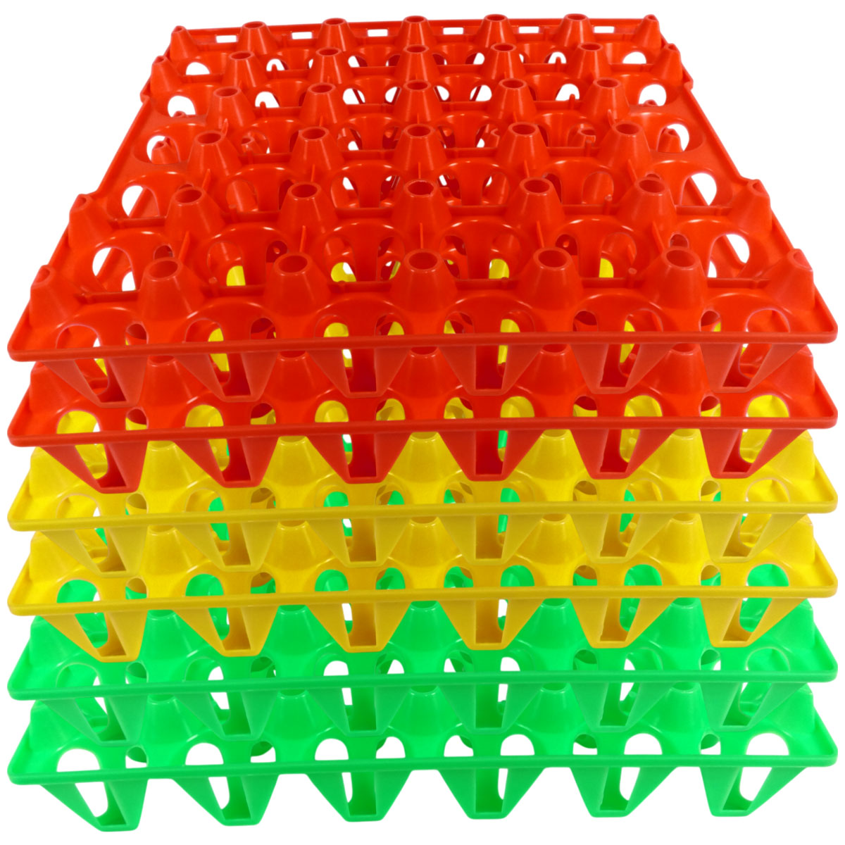 2x Egg Eton Tray 30 Capacity Stack Store Sort Transport Reuse Robust Flexi Set