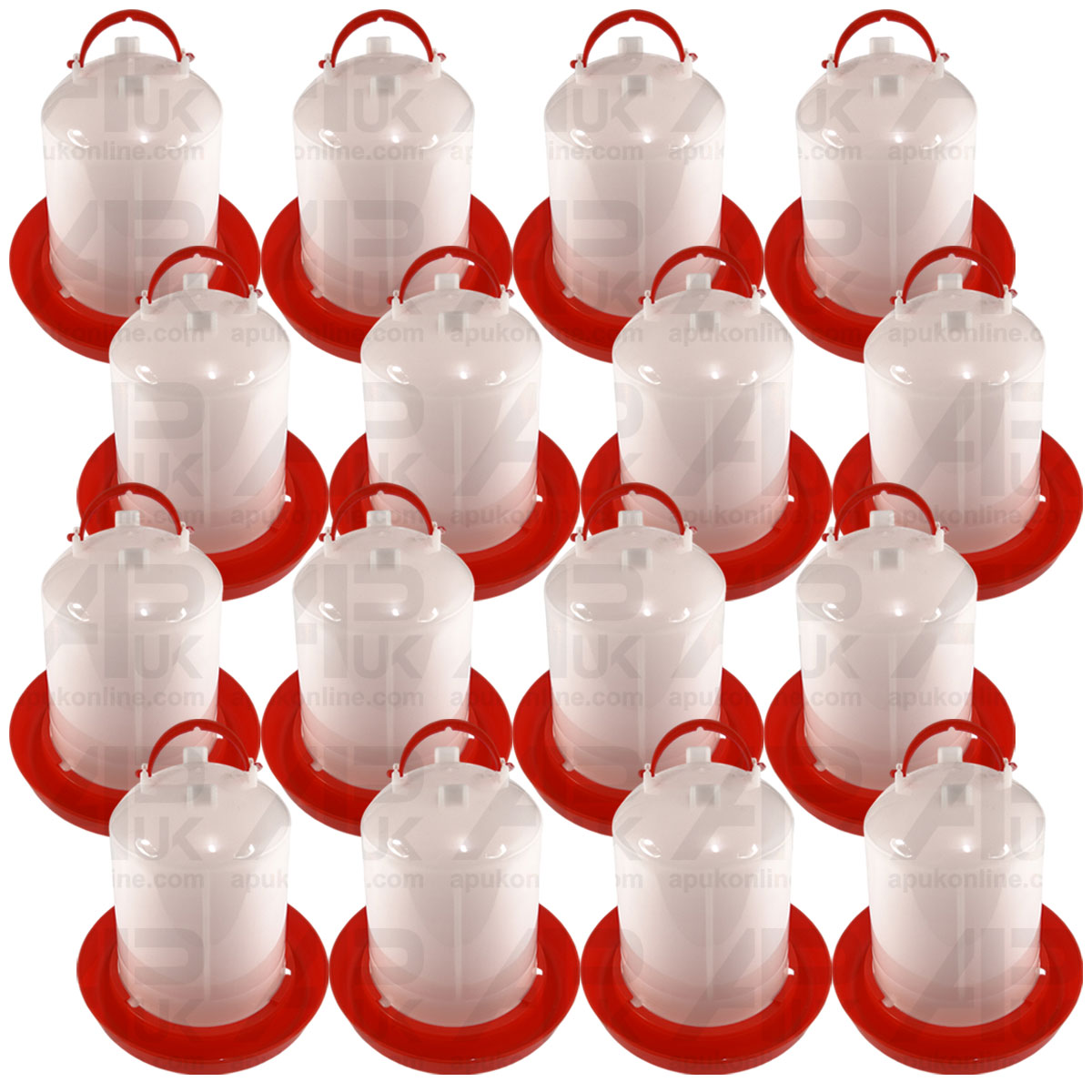 16x 3L Litres Water Drinker Waterer for Poultry Fowl Pigeon Owl Bird Farm Animal