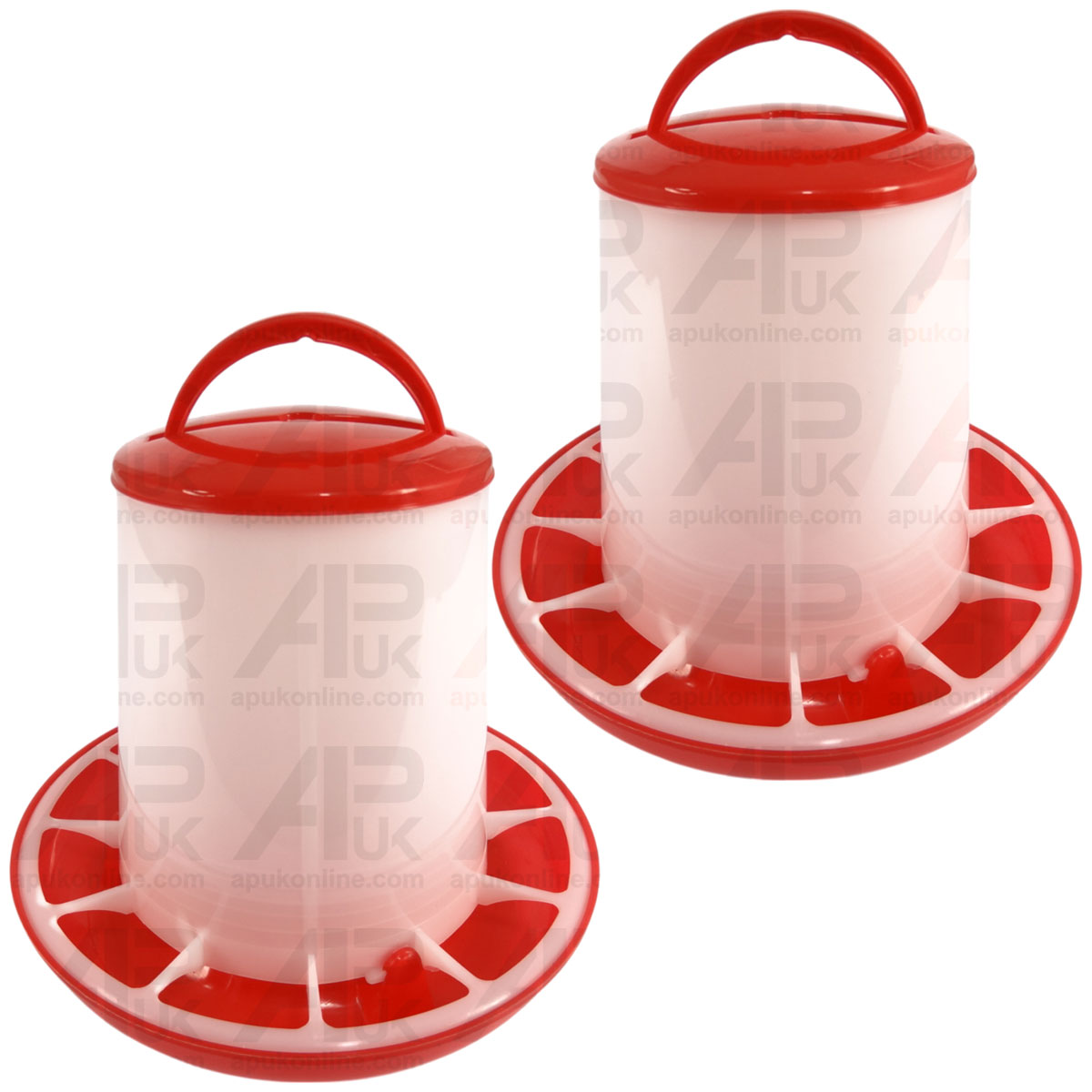 2x 3kg Seed Feeder Bowl for Chicken Bird Chick Poultry Duck Hen Goose Quail Game