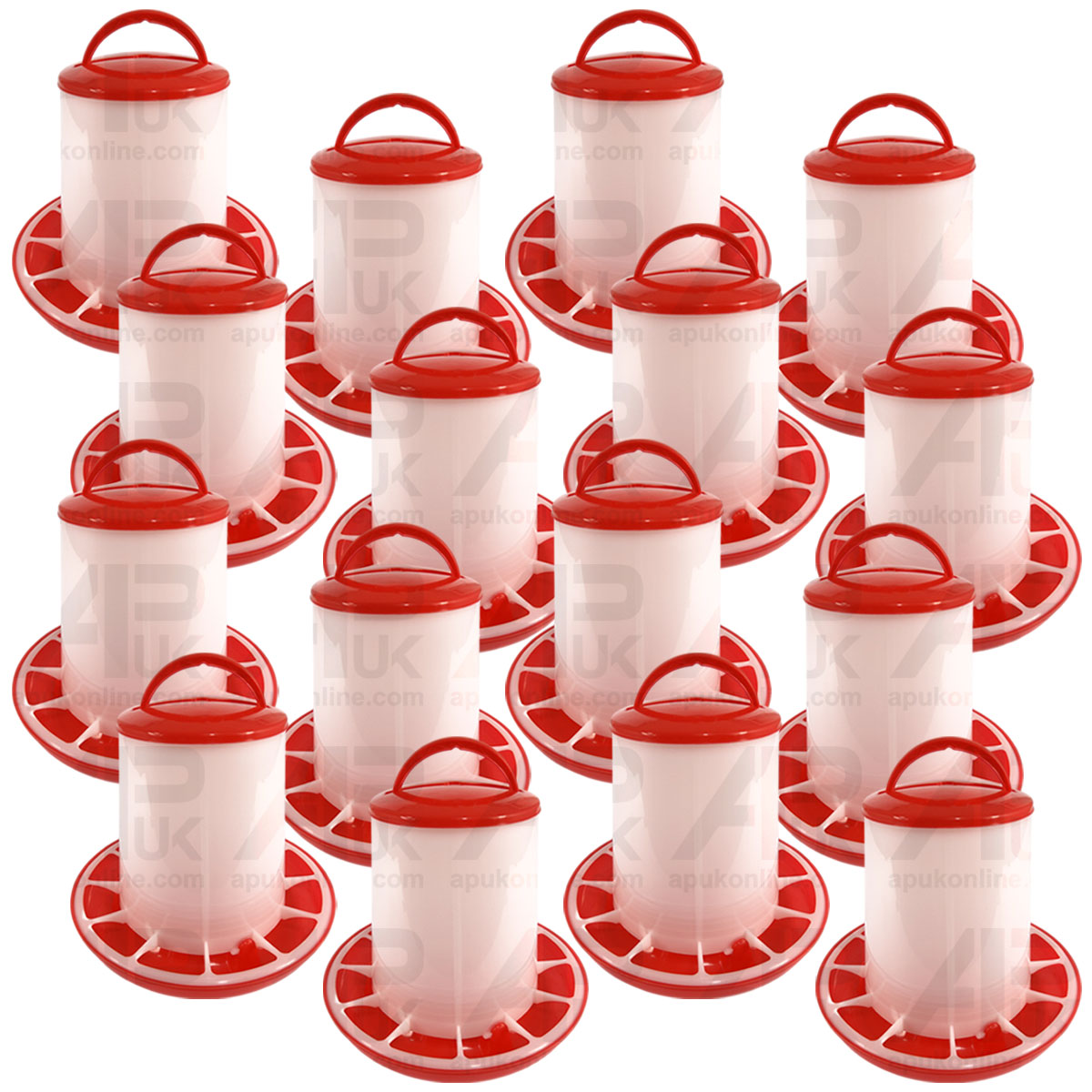 16x 3kg Seed Feeder Bowl for Chicken Bird Poultry Duck Hen Goose Quail Game