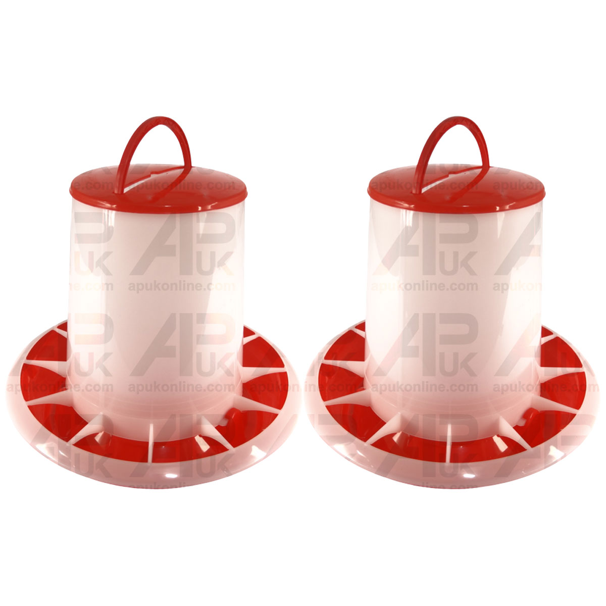 2x 6kg Seed Feeder Bowl for Chicken Bird Chick Poultry Duck Hen Goose Quail Game