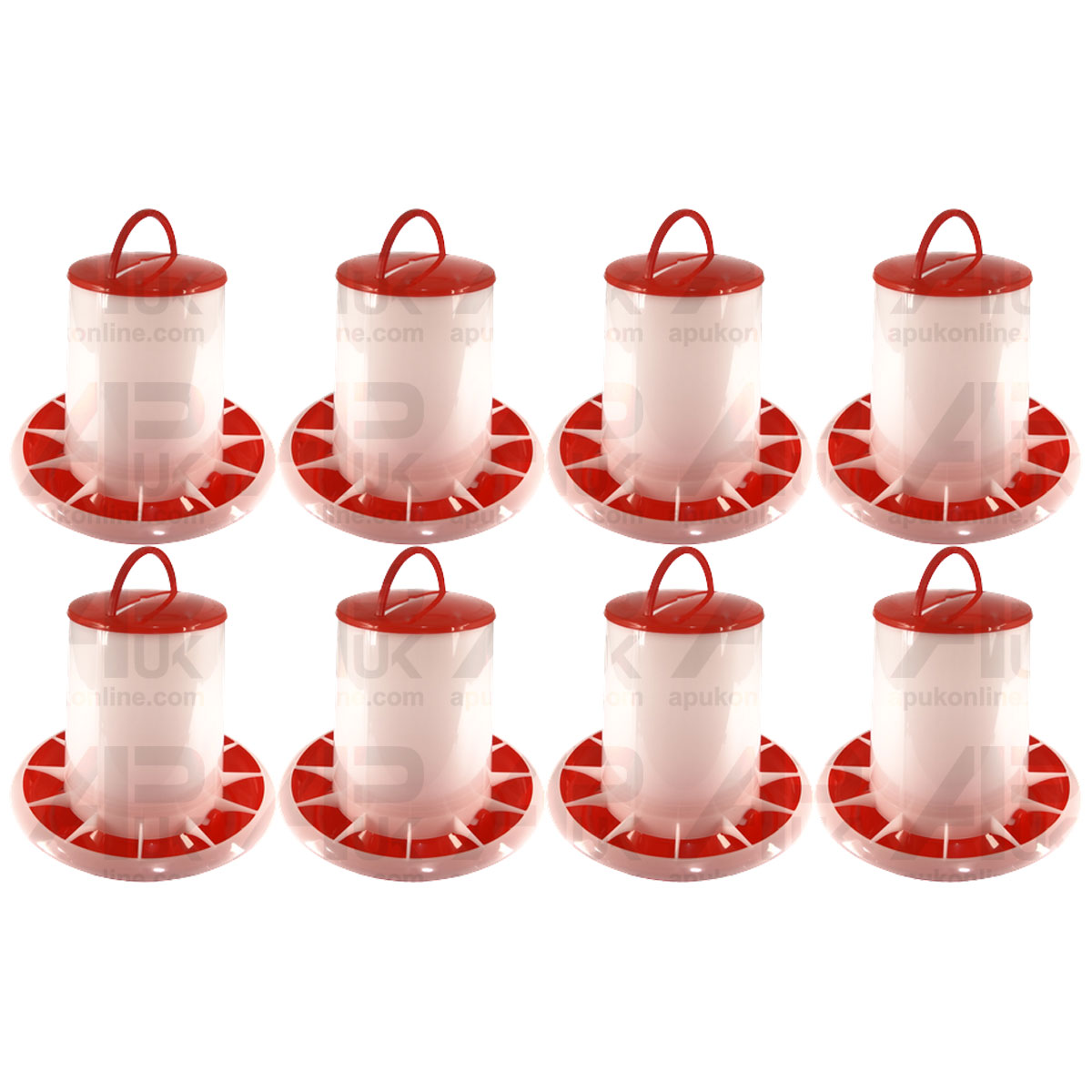 8x 6kg Seed Feeder Bowl for Chicken Bird Chick Poultry Duck Hen Goose Quail Game