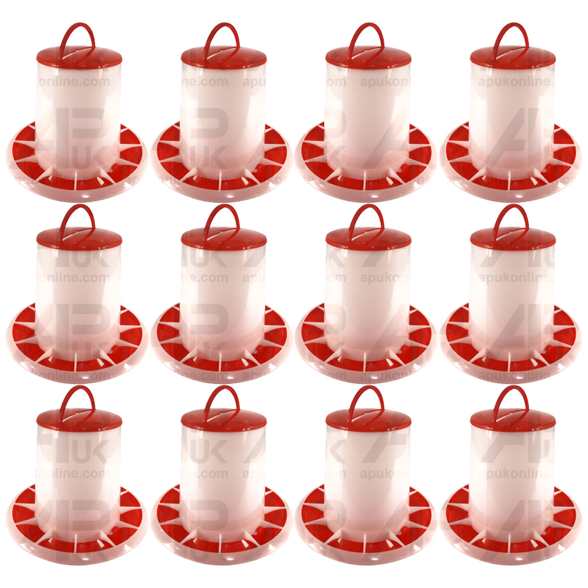 12x 6kg Seed Feeder Bowl for Chicken Bird Poultry Duck Hen Goose Quail Game