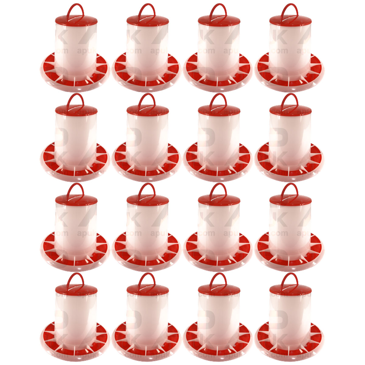 16x 6kg Seed Feeder Bowl for Chicken Bird Poultry Duck Hen Goose Quail Game