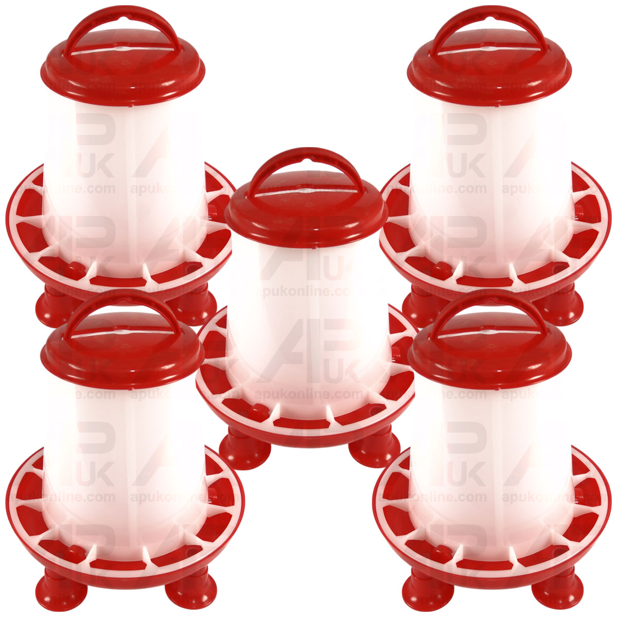 5x 1.5kg Seed Grain Feeder Trough Dispenser Legged for Fowl Pigeon Owl Farm Feed