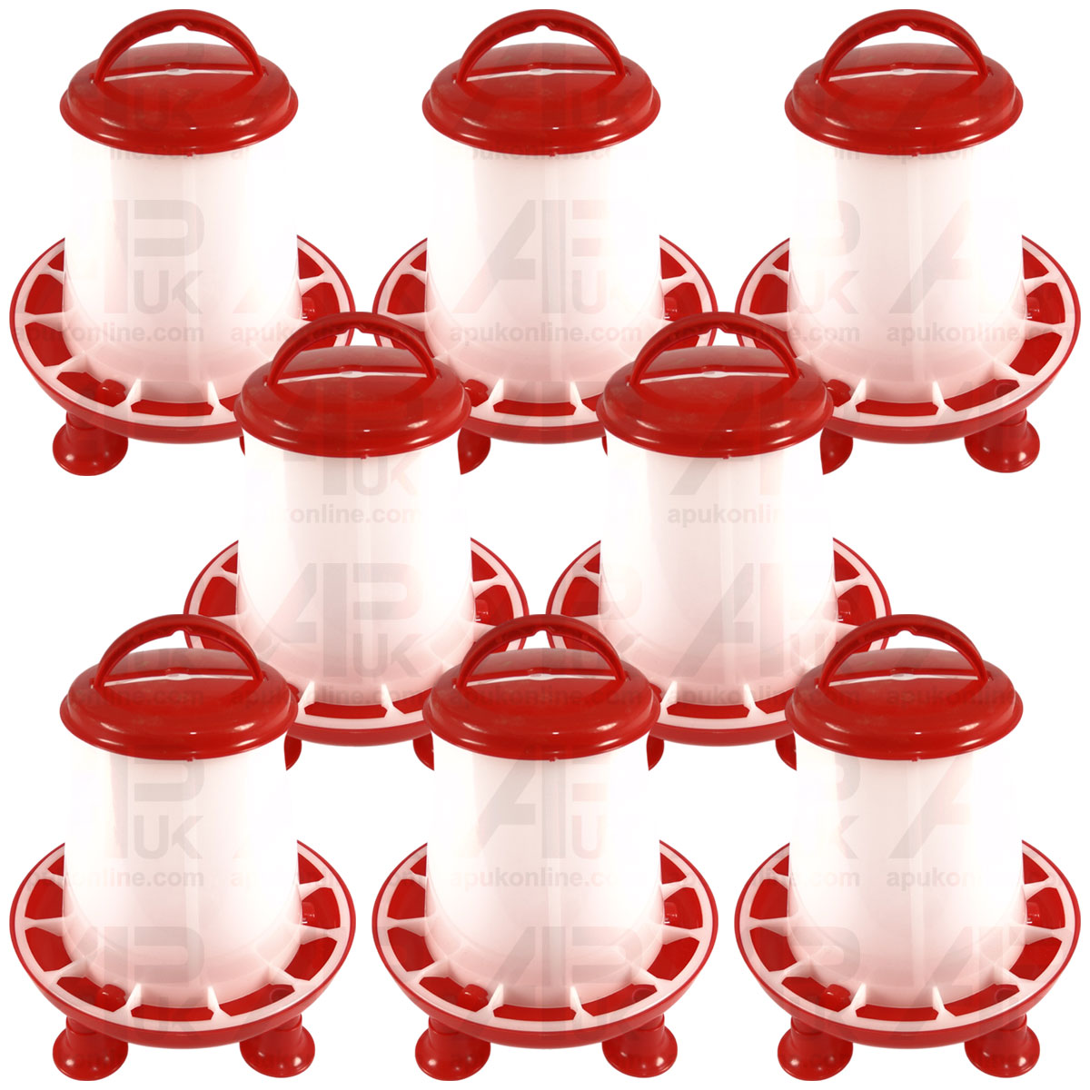 8x 1.5kg Seed Feeder with Legs for Poultry Bird Chicken Chick Hen Quail Game