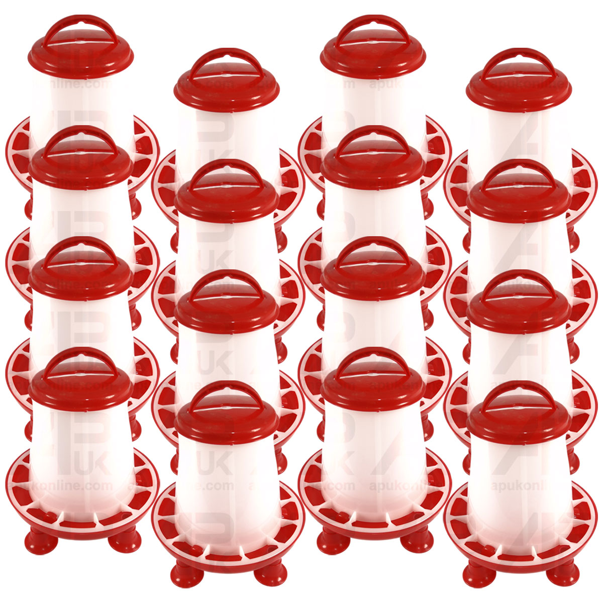 16x 1.5kg Seed Feeder w/ Legs for Poultry Bird Chicken Duck Chick Hen Quail Game