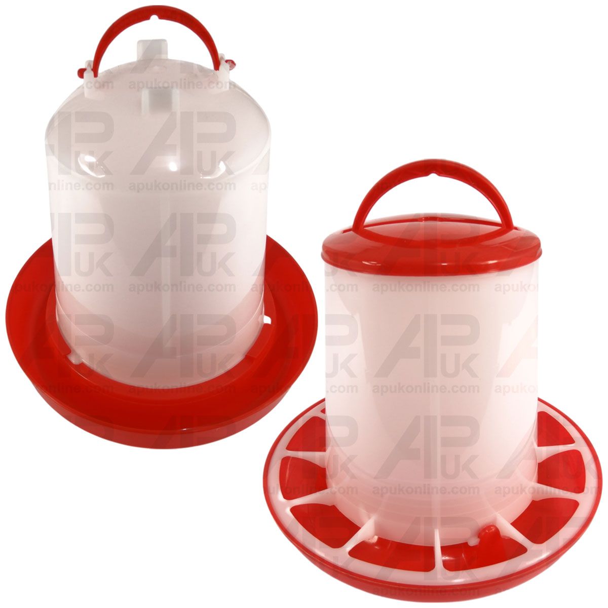 Water Drinker &amp; Seed Grain Feeder Set 3L Litre 3kg for Poultry Fowl Pigeon Owl