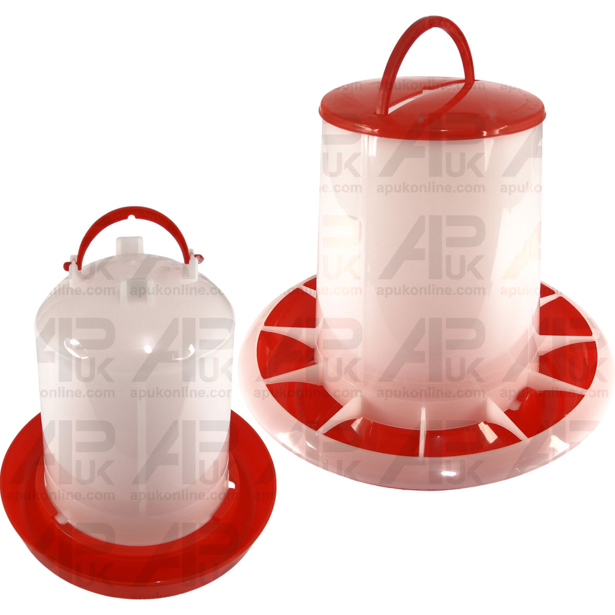 Drinker Feeder Set 3L &amp; 6kg for Poultry Bird Chicken Duck Hen Quail Game Plastic