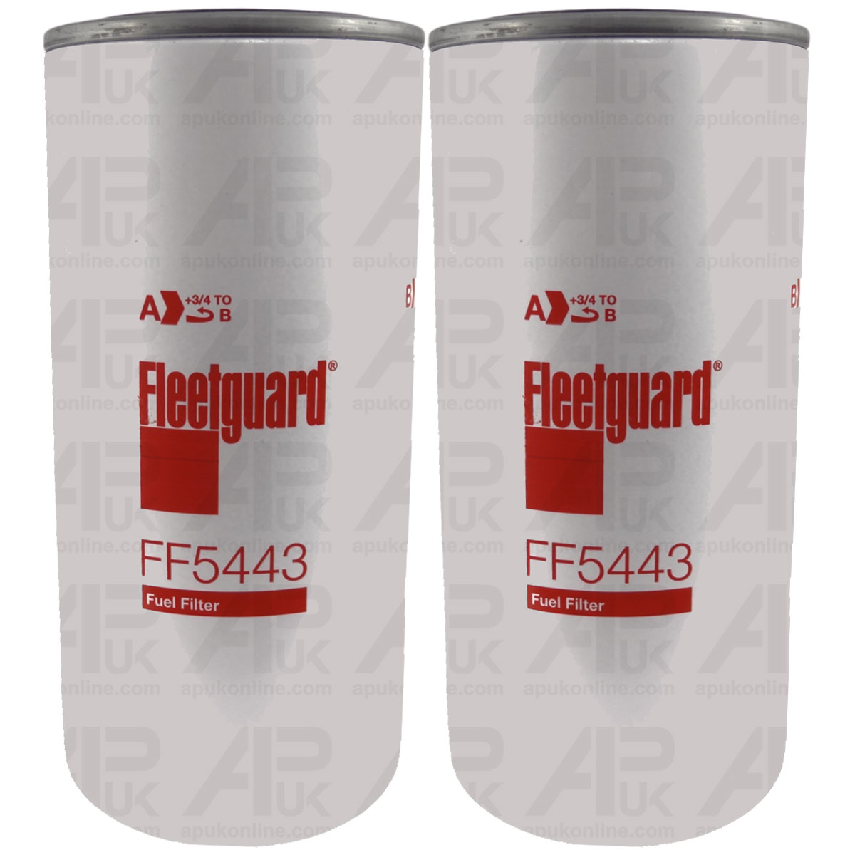 2x Fleetguard Fuel Filter FF5443 for McCormick X4 X4.50 X4.60 X4.70 Tractor