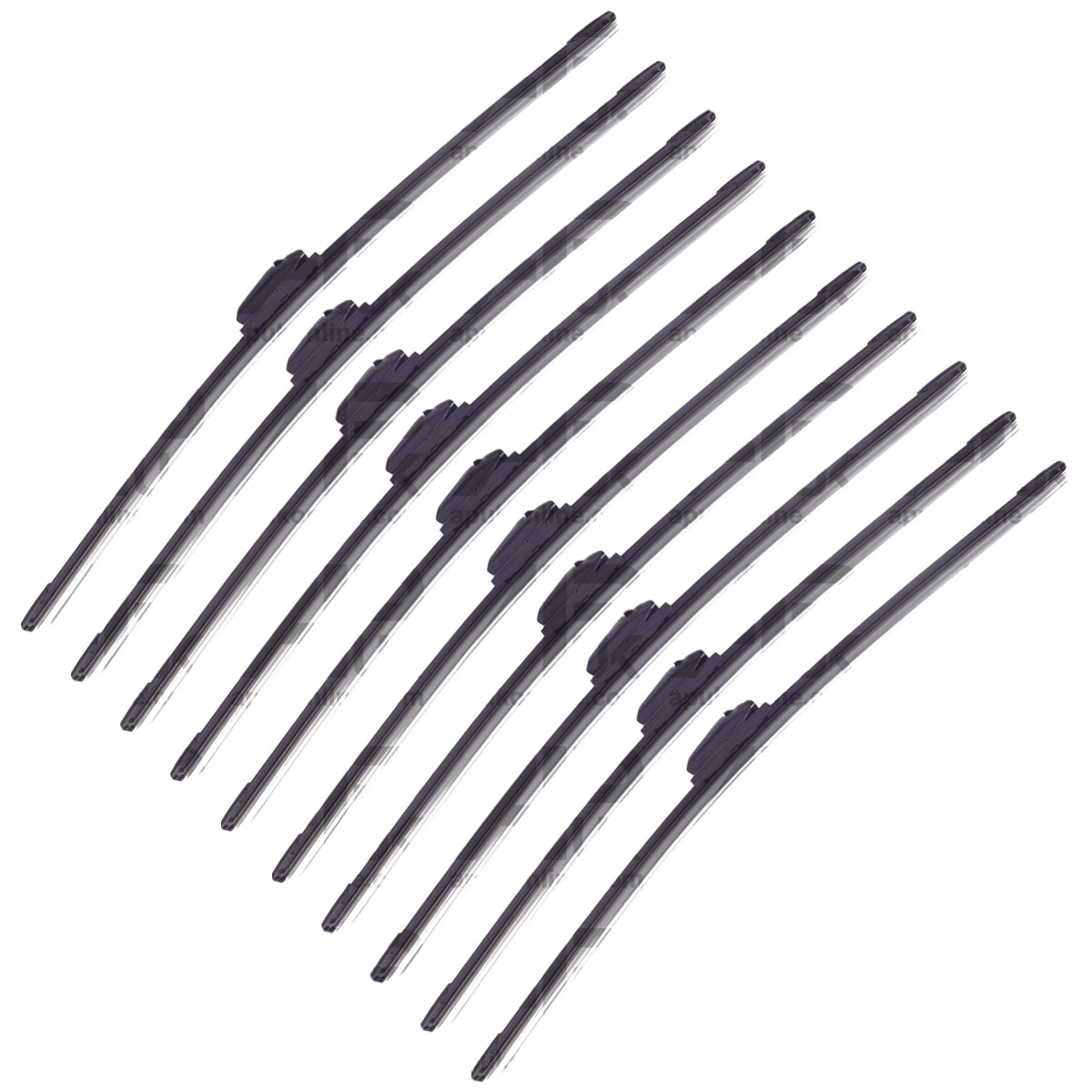 10x Wiper Blade 20&quot; 500mm Lucas LWFB20 for Landini 145 165 180 Powermax Tractor