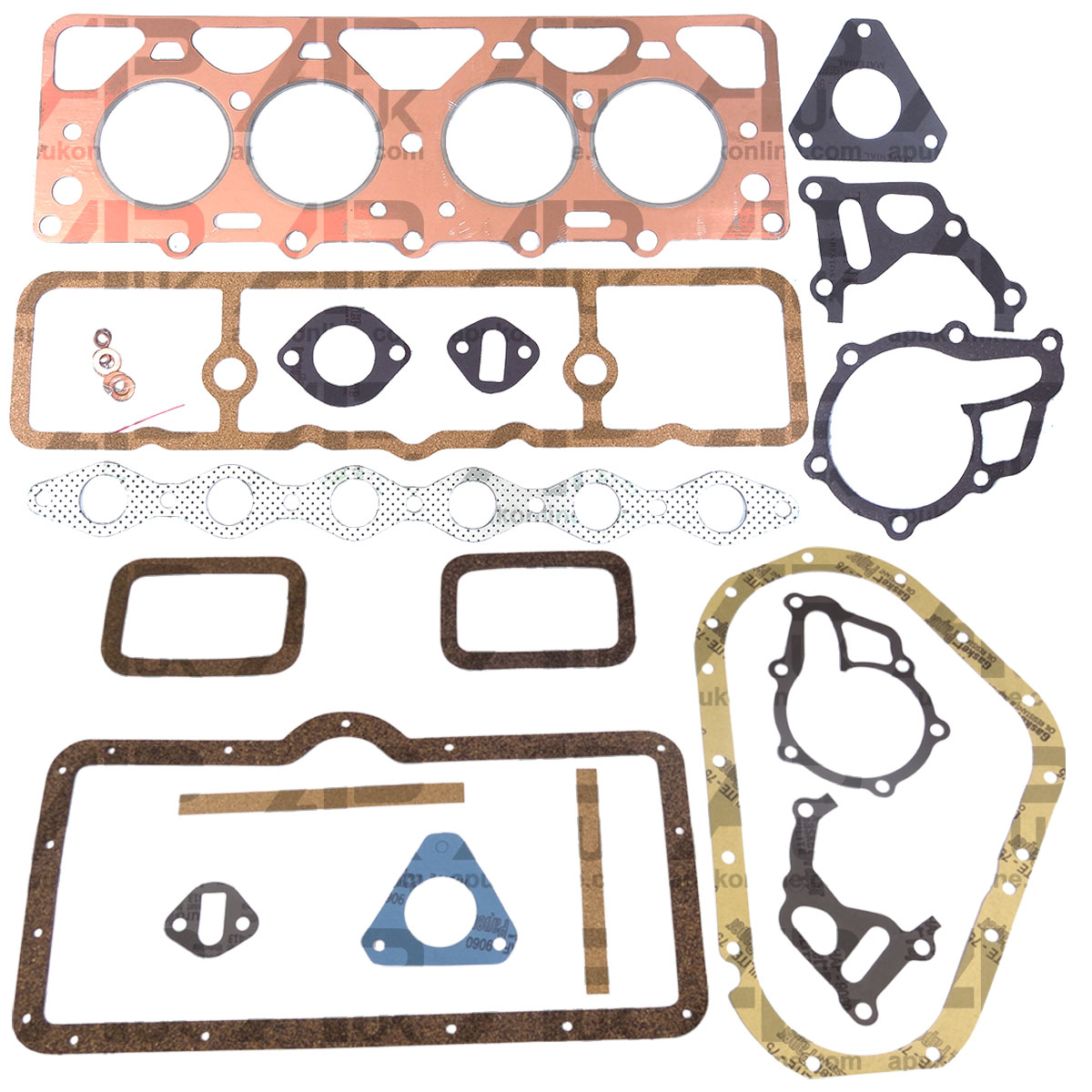 Top &amp; Bottom Gasket Set 4 Cylinder for David Brown 850 880 900 950 30D Tractor