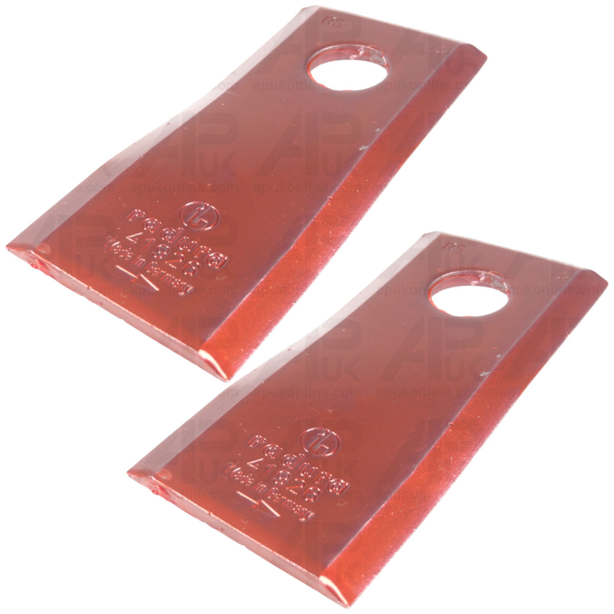 2x Blade Twisted LH 95 x 45 x 3.5mm for Kuhn GMD44 GMD55 GMD66 GMD77 Disc Mower